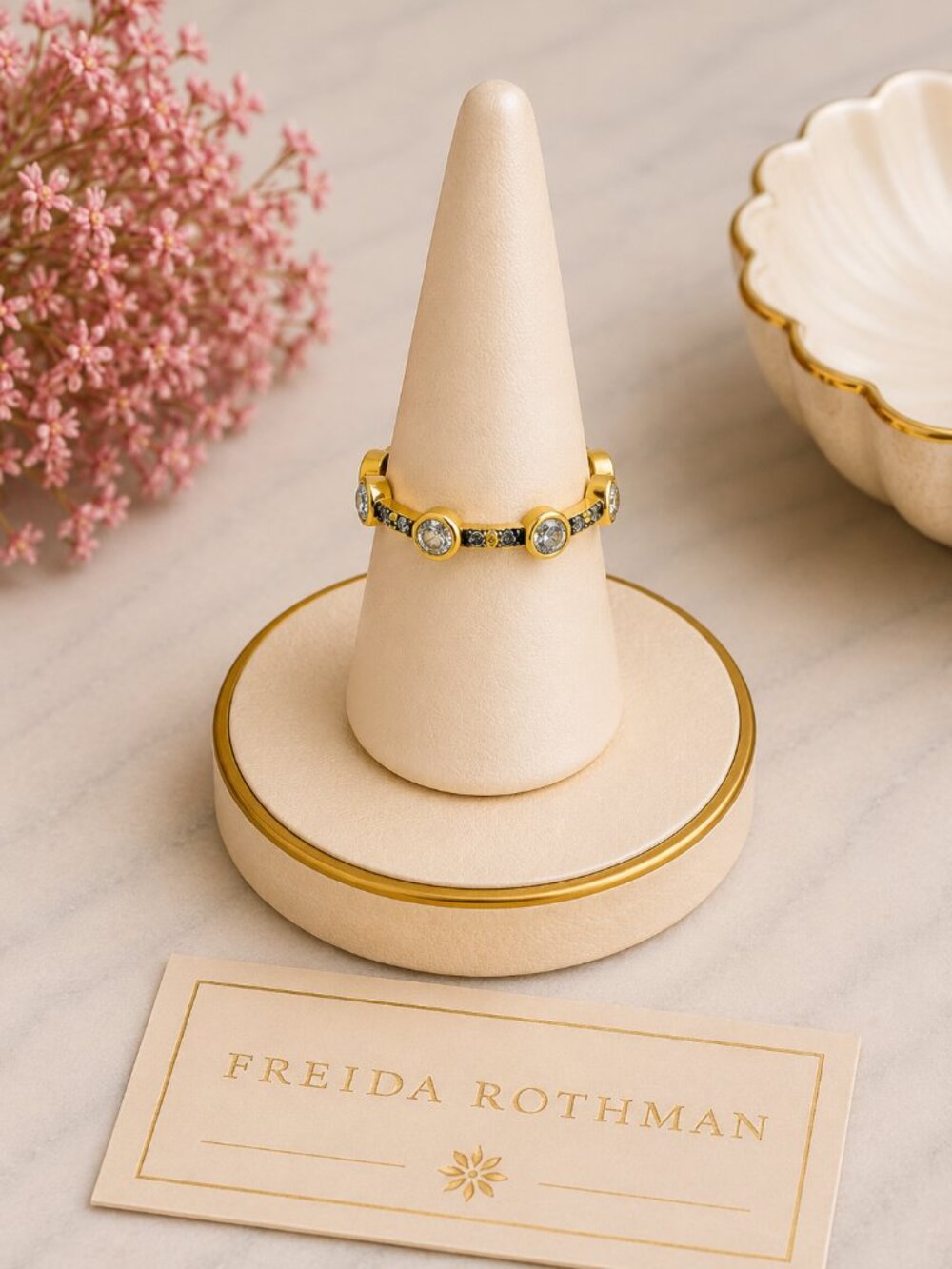 Freida Rothman Starry Night Stacking Ring Size 10 NEW $195 MSRP